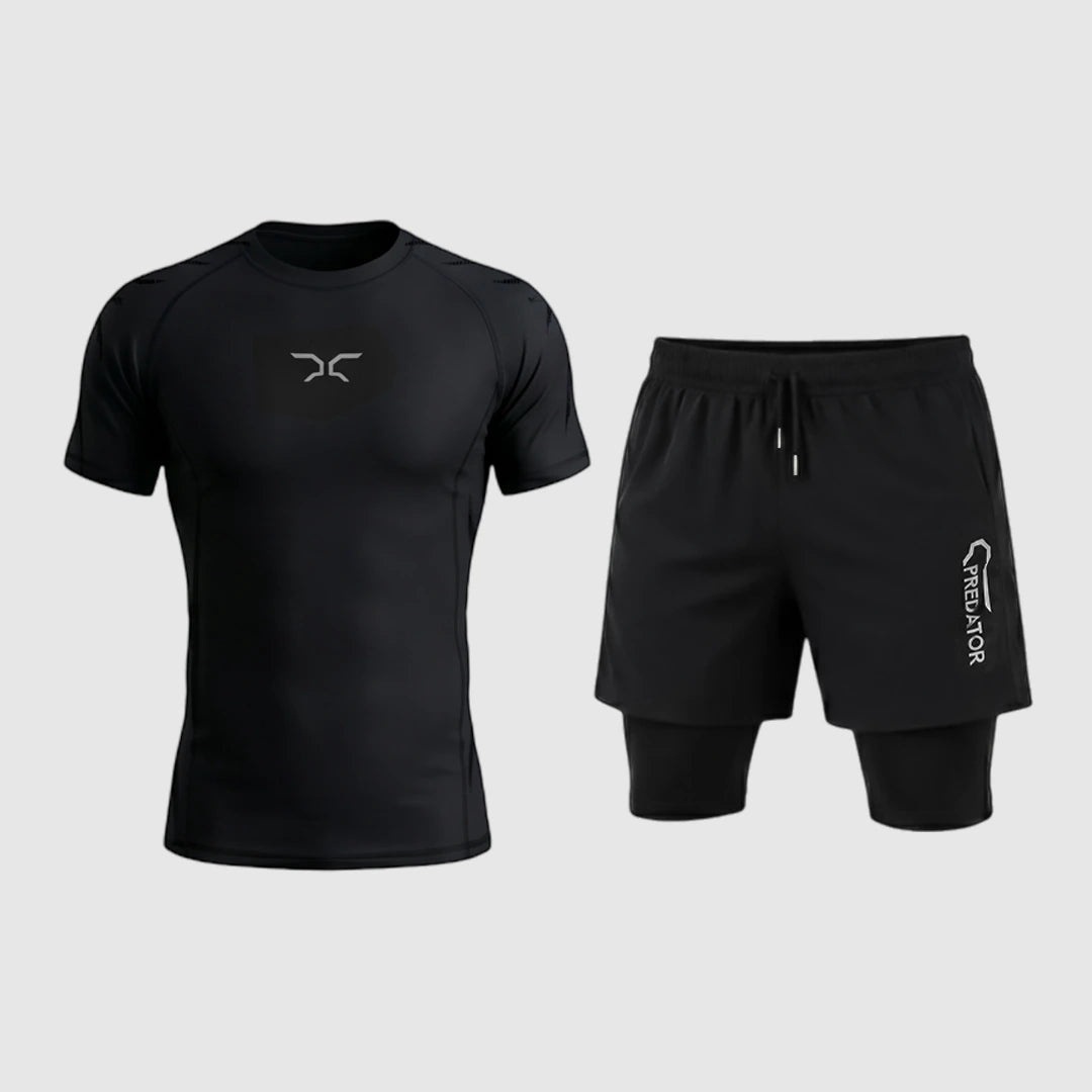 Gym Bro Starter Pack: Technical Compression T-Shirt + Core Shorts + Cycling