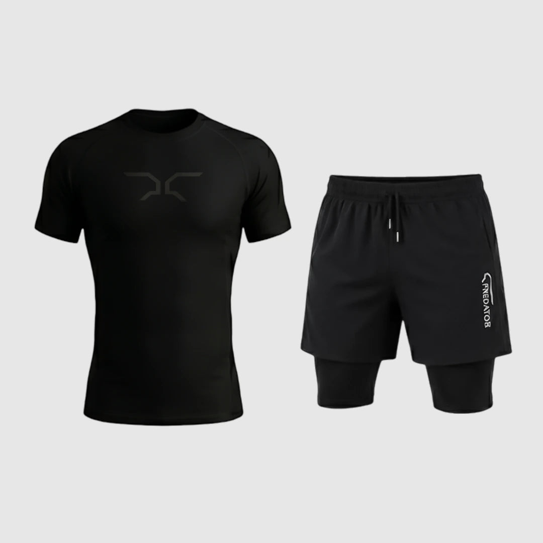 Gym Bro Starter Pack: Technical Compression T-Shirt + Core Shorts + Cycling